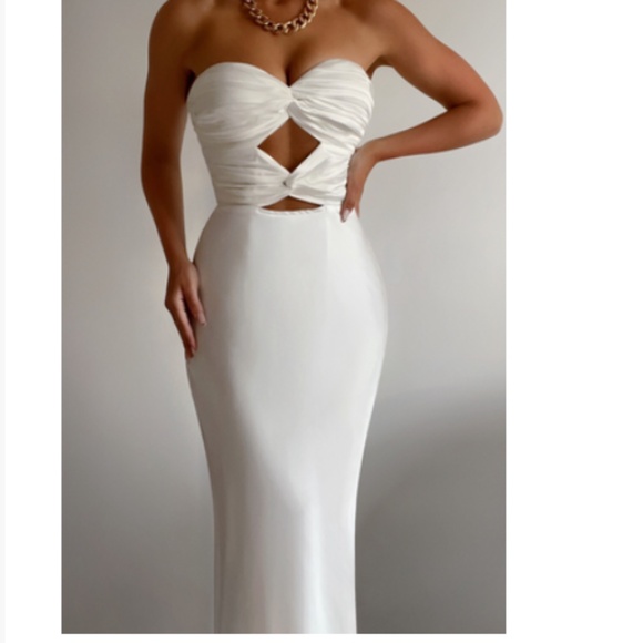 MICH SLIP DRESS - WHITE - Picture 1 of 6